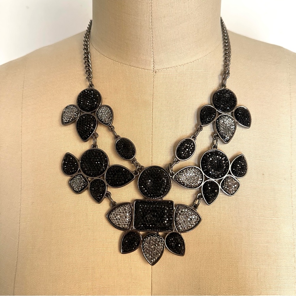 Black and Silver Statement Necklace